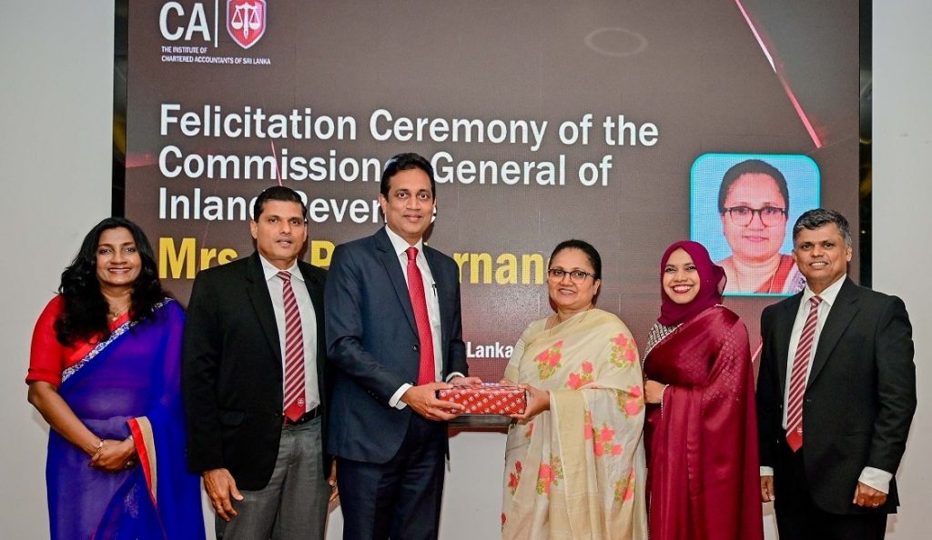 CA Sri Lanka honours Inland Revenue Chief for service to tax administration 7 Bp 1