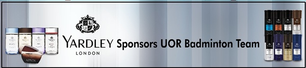Yardley support Ruhuna University Badminton team for SLUG 2 yardly 2