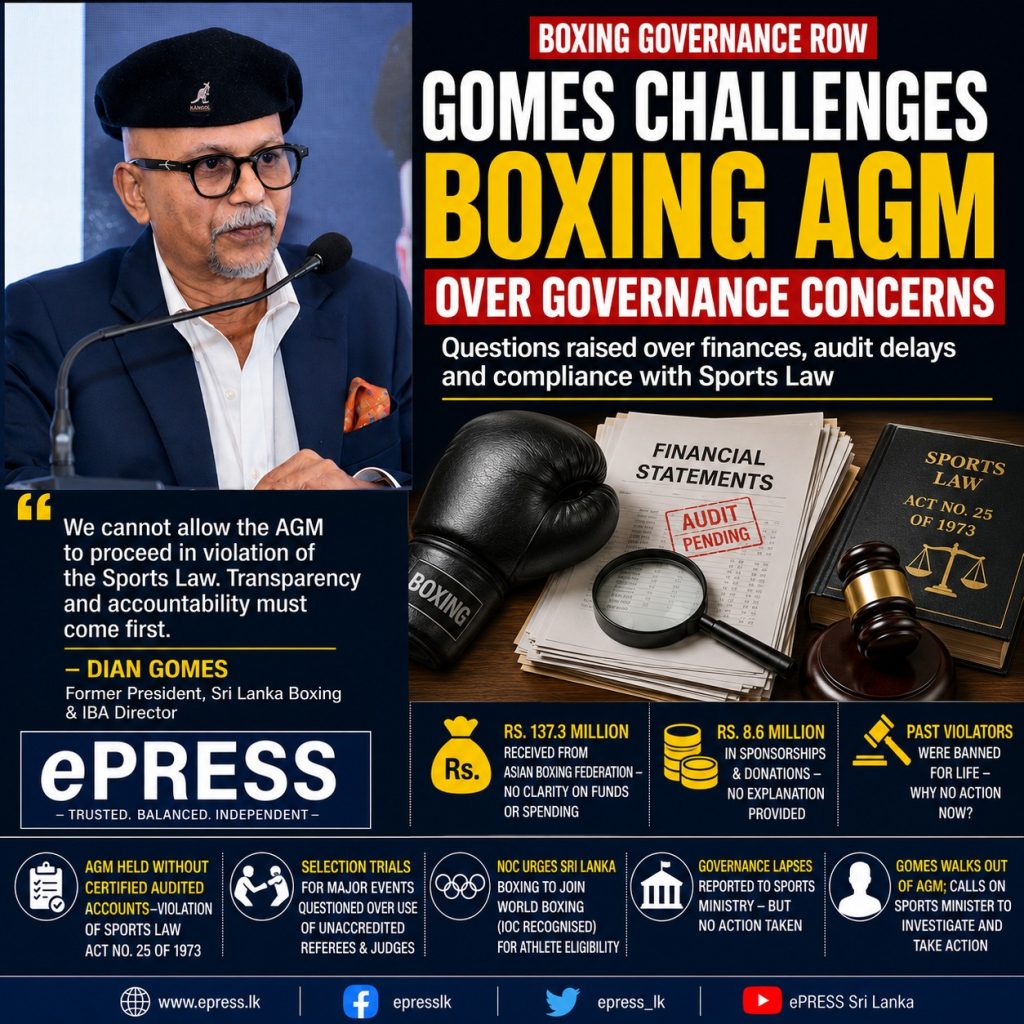Governance row rocks Sri Lanka Boxing AGM 2 Gomes web bost